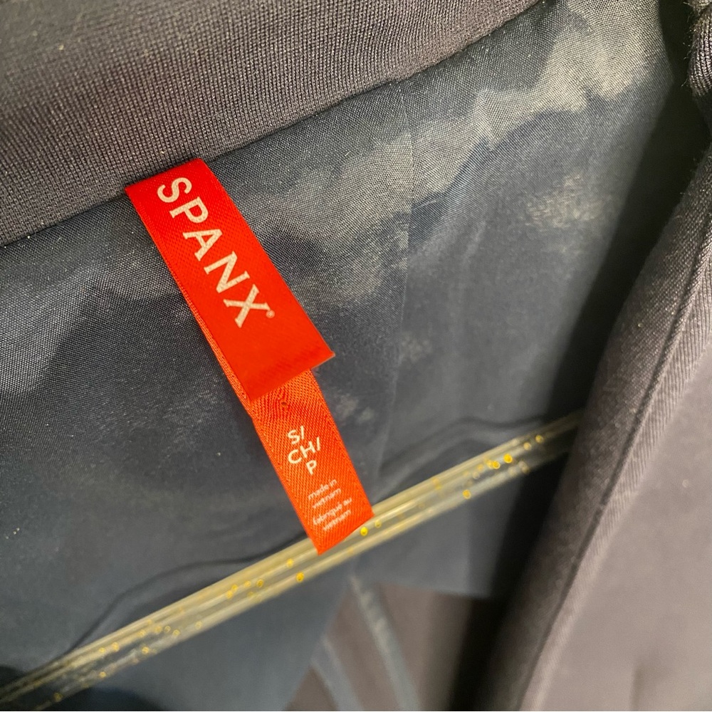 SPANX Navy Pinstripe Blazer Jacket - Picture 3 of 4